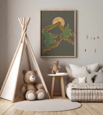 Rocky Mountains and Cactus