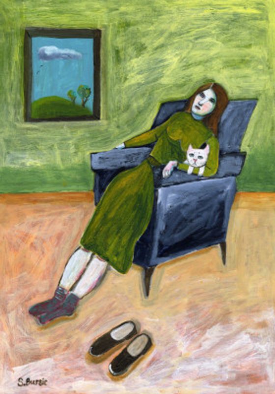 Lady with Cat