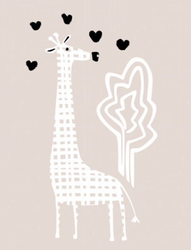 Cool giraffe neutral colors