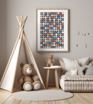 Vibrant Polka Dot Pattern In Earthy Tones