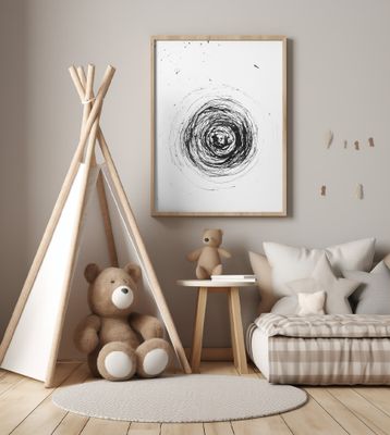 Abstract Black And White Artwork