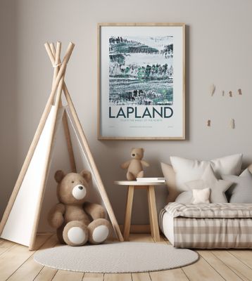 Lapland Landscape Travel Poster