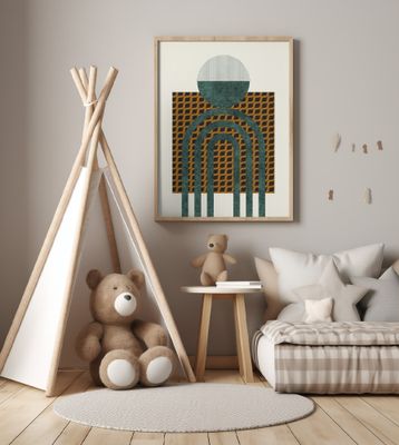 Textured Mid Century Composition 5