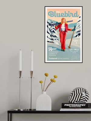The Bluebird Daily Pinup Ski Art
