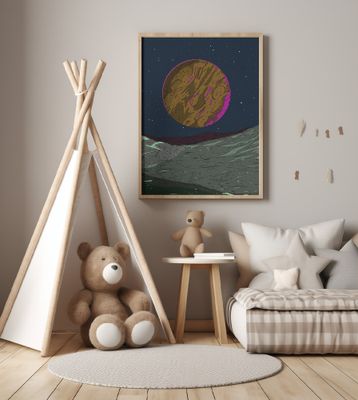 Sci Fi Landscape Moon