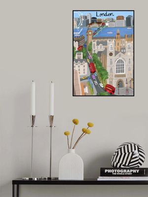 London City with View of the Thames River and Big Ben by Artist Carla Daly