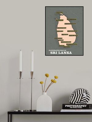 Illustrated Map Of Sri Lanka