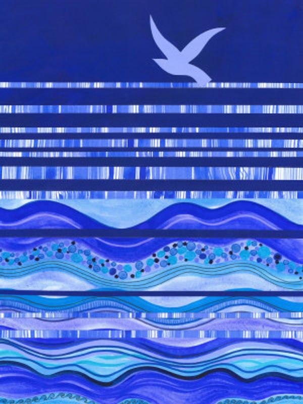 Skimming the Ocean Waves