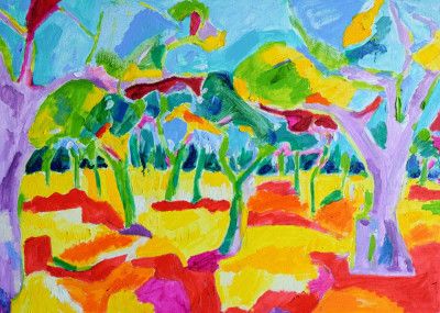 Olive Groove, Tamara Jare, oil on canvas