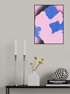 Two Abstract Figures in an Embrace