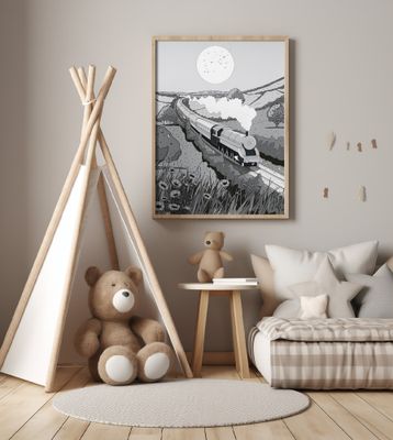 Train Black and White