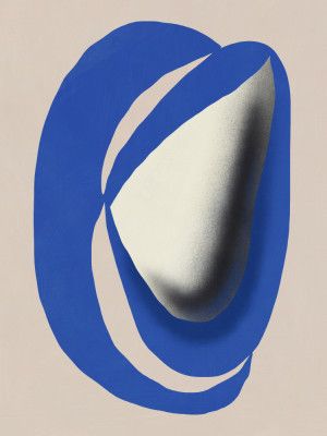 Liquid cobalt blue abstraction