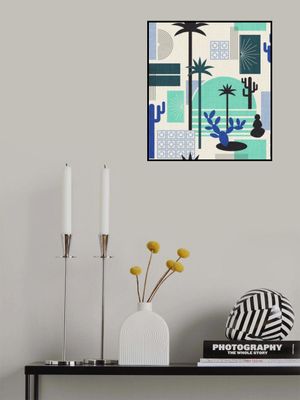 Palm Springs Geometric Escape Ocean Blue