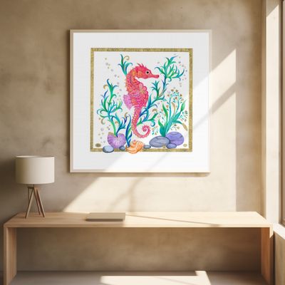 Seahorse, Pearls and Shells