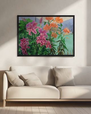 Lush Pink And Orange Lilies
