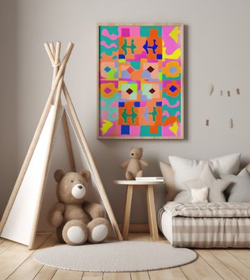 Vivid Geometric Tapestry