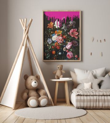 Vintage Botanical, Altered Pinky Art