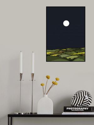 Night Landscape with a Full Moon