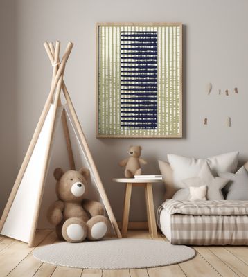 Geometric Pattern with Vertical Stripes