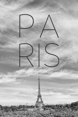 PARIS Eiffel Tower | Text &amp; Skyline