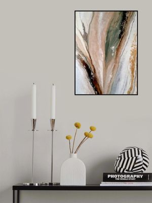 Flowing Patterns In Earth Tones And Green Hues