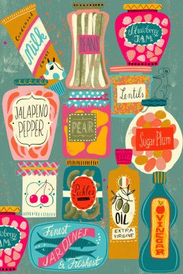 Colorful Pantry  Turquoise