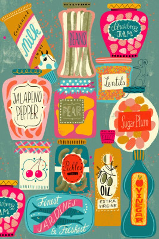 Colorful Pantry  Turquoise