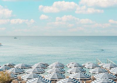 French Riviera Beach Umbrellas II