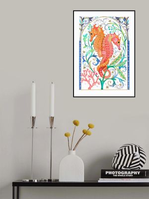 Two Vibrant Seahorses