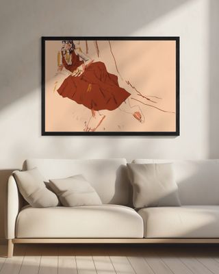 Girl Lying On A Sofa