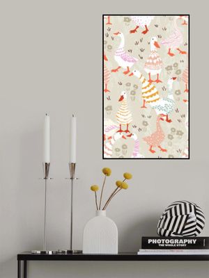 Geese Cute Patterned Farm Animals Pattern