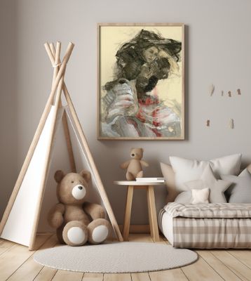 Woman with Long Hair and Dynamic Movement