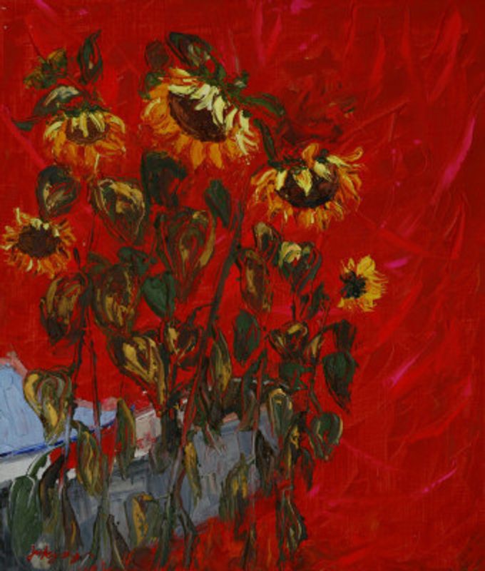 sunflower oil on canvas