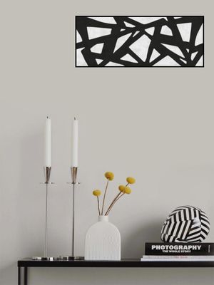 Black Geometric Shapes Intertwined