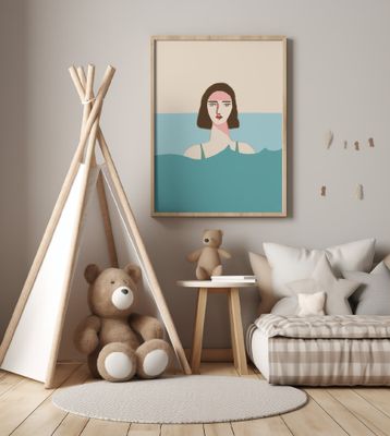 Ocean swimmer Brunette