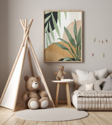 Abstract Art Tropical Leaves