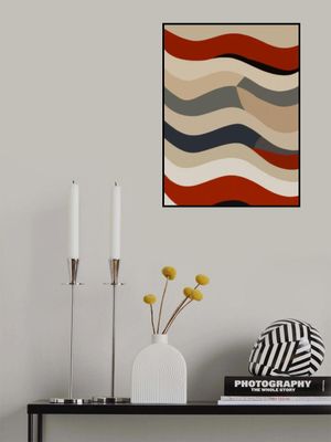 Overlapping Layers In Earthy Tones Of Red Beige