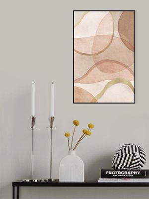 Blush and Brown Abstract