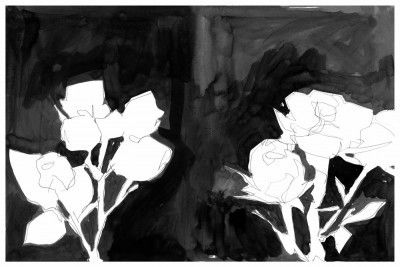 Charcoal Botanical Layered Print 1