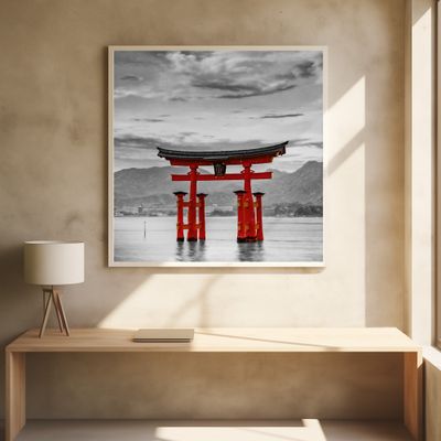Torii of Itsukushima Shrine on Miyajima - colorkey