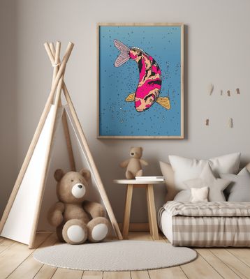 Two koi Fish Swimming in Water