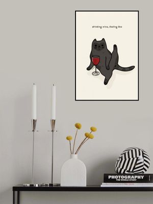 Drinking wine and feeling fine