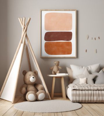 Three Stacked Earthy Toned Rectangles