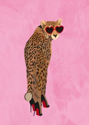 Sexy cheetah in heels