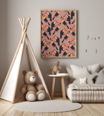 Toucan vintage Pattern