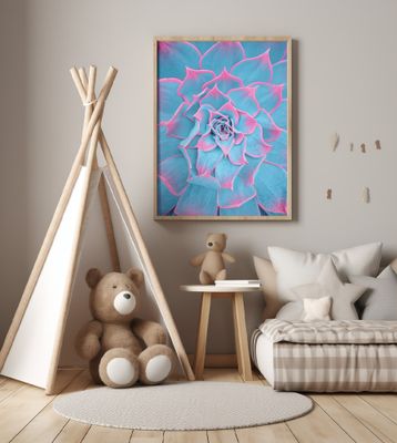 Blue and Pink Succulent