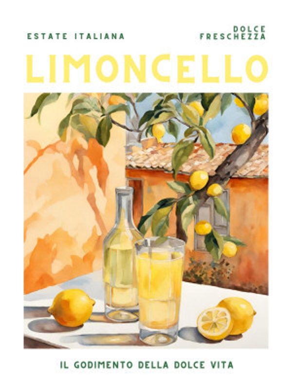 Limoncello, Aquarell, Fresh