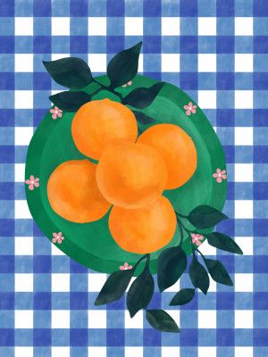 Checkered Citrus Charm