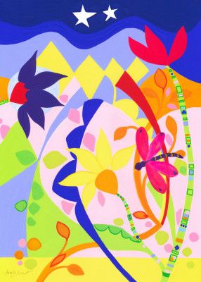 Vibrant Night Garden