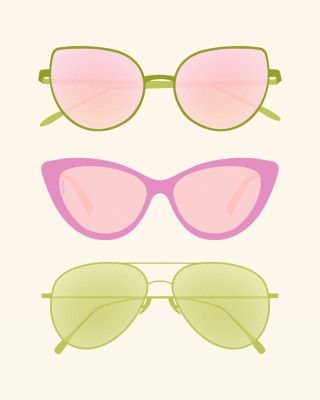 Green Retro Sunglasses
